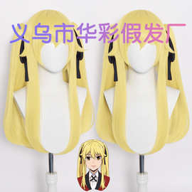 【华彩】狂赌之渊早乙女芽亚里送黑色丝带cos动漫假发