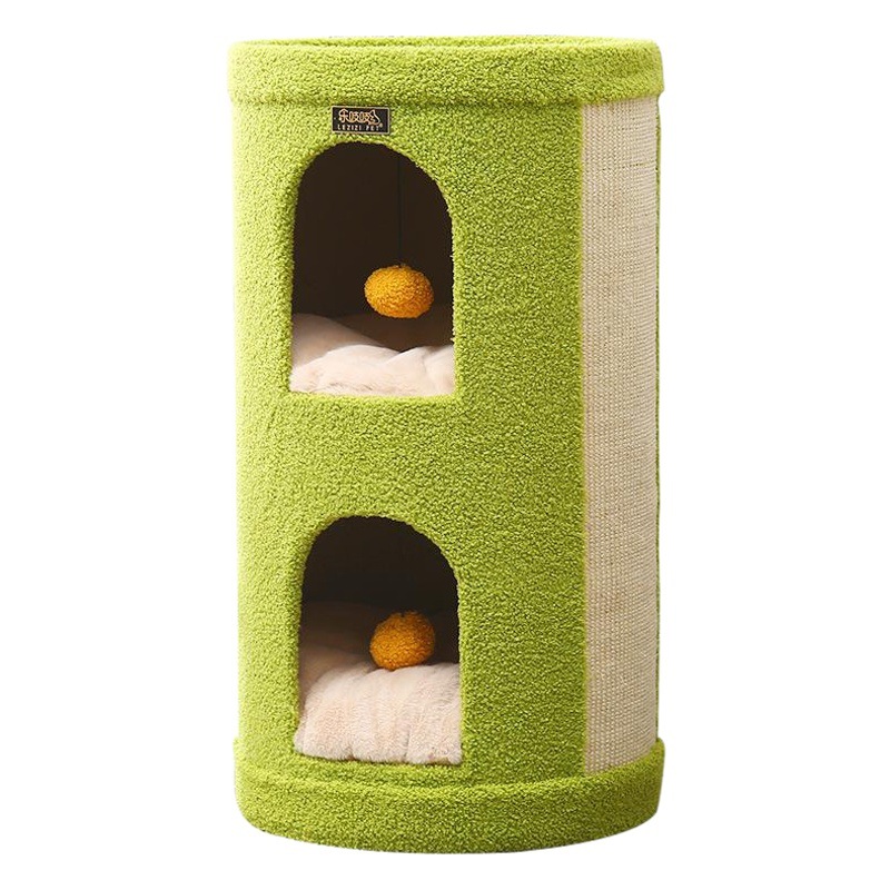 Torre Multinivel con Cueva y Rascador para Gatos de Cuerda de Algodón, Térmico, para Gatos