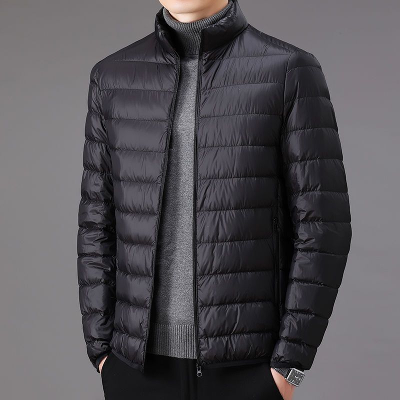 Brand Clearance Autumn/Winter Lightweight down Cotton Jacket for Men, Short Style with Stand Collar and Hood, Suitable for Middle-Aged and Young Adults, Thin and Lightweight, Limited Sizes Brand Clearance Autumn/Winter Lightweight down Cotton Jacket for Men, Short Style with Stand Collar and Hood, Suitable for Middle-Aged and Young Adults, Thin and Lightweight, Limited Sizes