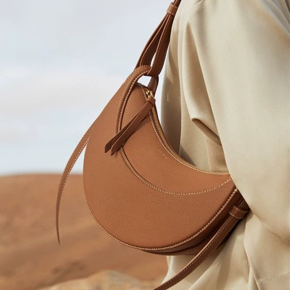 Французская polene нишевая сумка на одно плечо женский личи полумесяц paris кожаная сумка подмышки седловая сумка