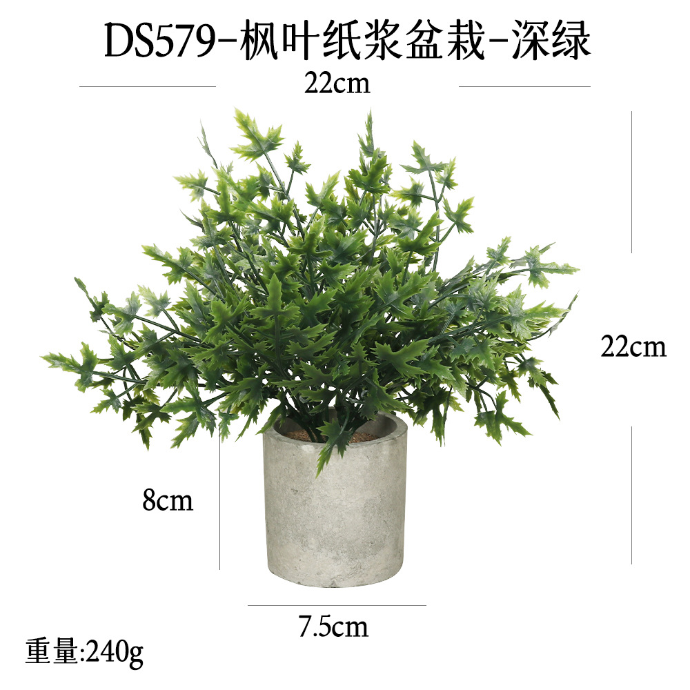Más de 240 combinaciones populares de macetas con plantas verdes artificiales, decoraciones para el hogar, flores artificiales, bonsáis cilíndricos de pulpa de papel.