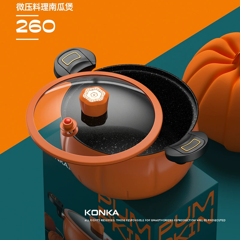 Kangjia тыквенный горшок бытовой горшок большой емкости с микродавлением кухонный горшок для тушения суп горшок Maifan Камень антипригарный горшок Подарочный горшок