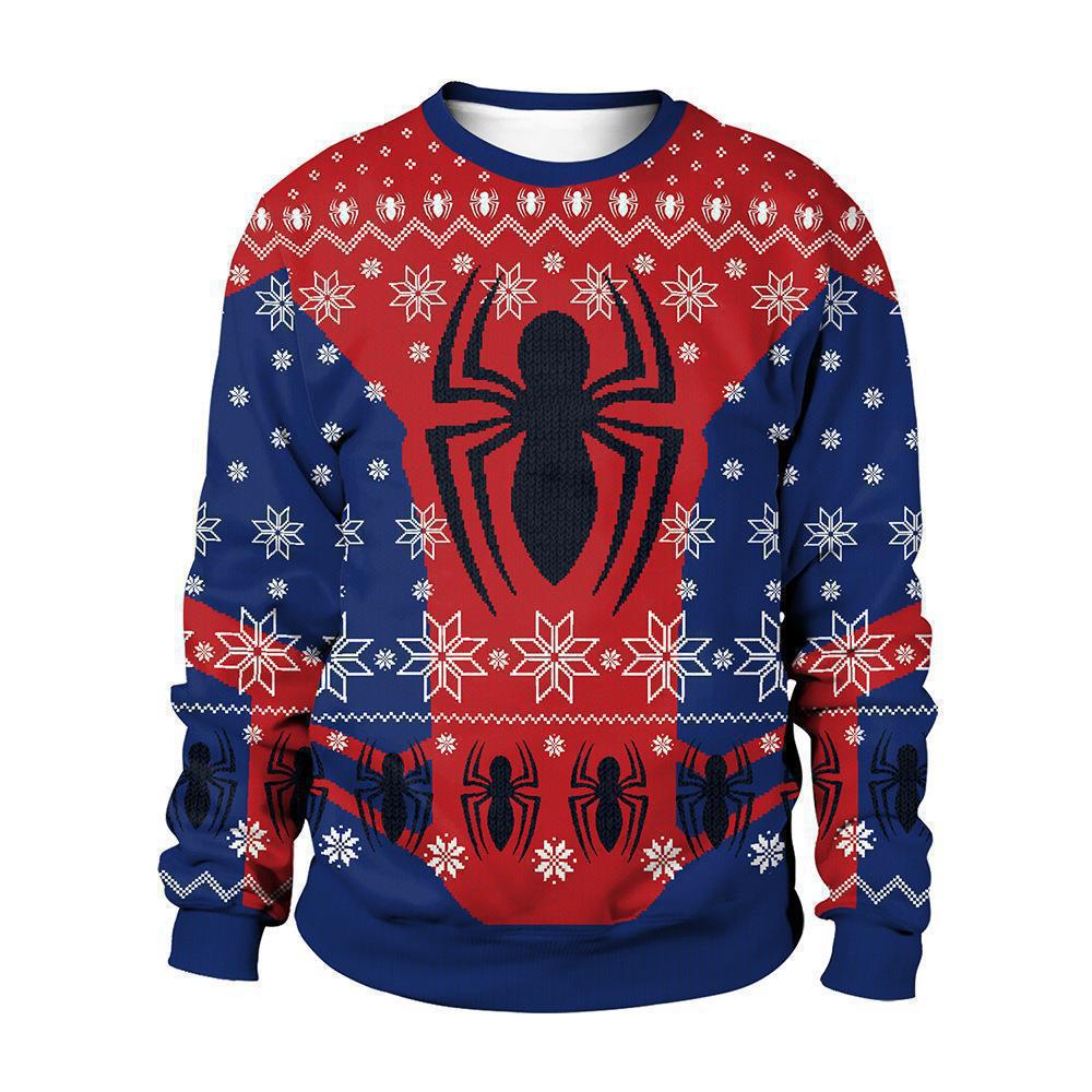 Men's Clothing Christmas new animal 3D printing pullover round neck couple sweatshirt_voghion.com