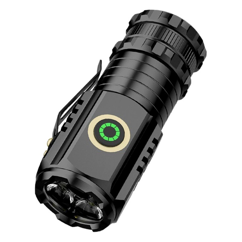 Трансграничный тремоло новый сильный свет дальнего действия фонарик супер яркий мини портативный маленький фонарик Открытый Многофункциональный колпачок с зажимом