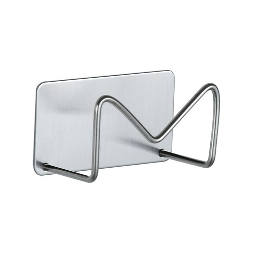 Kitchen sponge rack 304 stainless steel no punching paste sink drain rack storage sink wall-mounted sponge rack