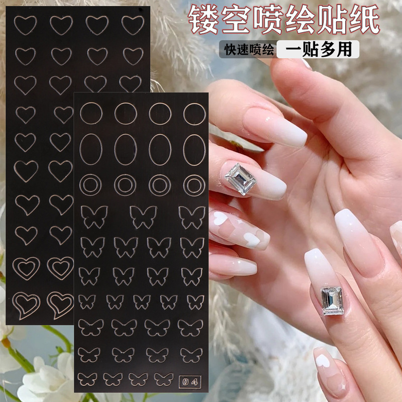 2022 New Nail Art Hollow-out Sticker ins Internet Celebrity 3D Stereo Adhesive Love Flower Camellia Flower Spray Painting French Sticker 2022 New Nail Art Hollow-out Sticker ins Internet Celebrity 3D Stereo Adhesive Love Flower Camellia Flower Spray Painting French Sticker