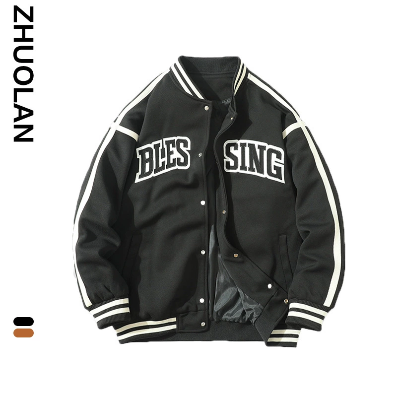 Бейсбольная форма больших размеров, Мужская 2023 осенне-зимняя новая американская Модная молодежная куртка, толстая универсальная куртка больших размеров