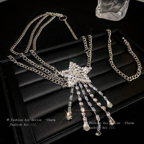 Diamond Star Fringe Women's Retro Fashion Multi-Layer Body Chain Geometric Lightweight Luxury High-End Waist Decor Wholesaling