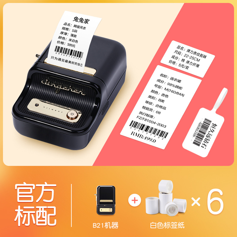 Jingchen B21 Clothing Tag Label Printer Small Certificate Jewelry Supermarket Food Accessories Store Coding Machine