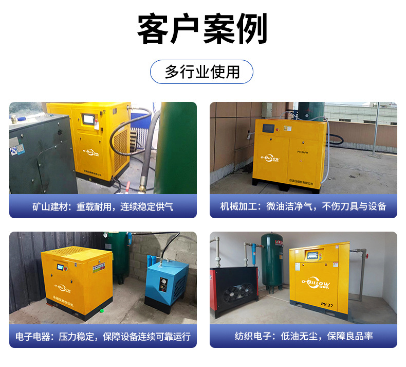 In-Stock Variable Frequency Screw-Type Air Compressor 11Kw Small Silent Low-Noise Screw Air Compressor Direct from Manufacturer