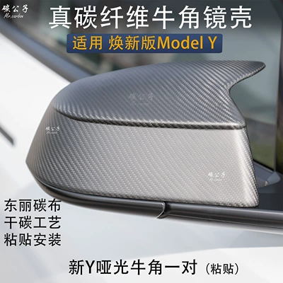 for Tesla's New Version Rearview mirror/rearview mirror - a-pair-of-new-y-matte-dry-carbon-horns