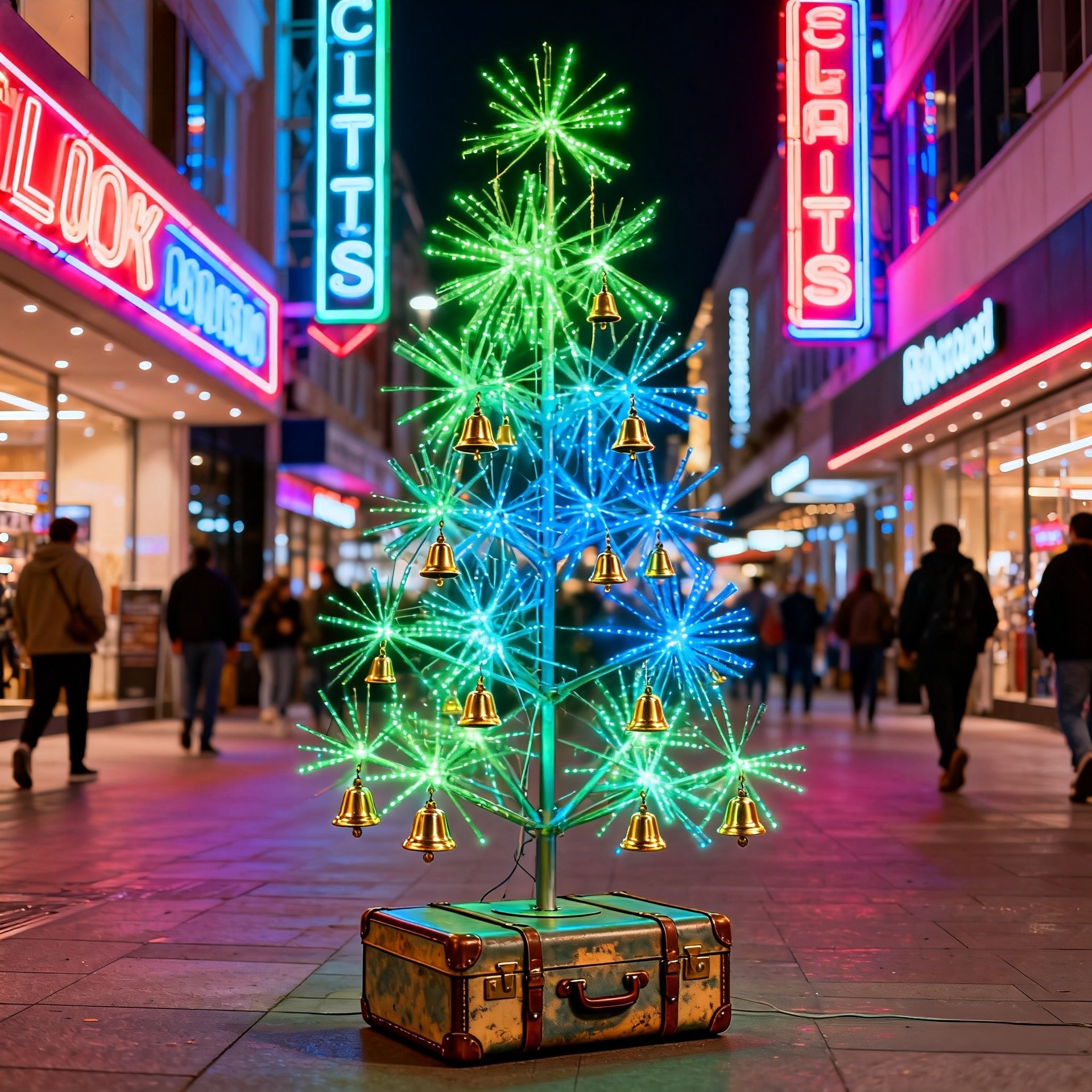 Fuegos artificiales luminosos al aire libre árbol de modelado luz de Año Nuevo Fuegos artificiales de Navidad iluminación paisaje lámpara de decoración de césped