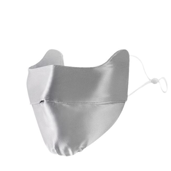 Máscara de seda protector solar máscara anti-UV para mujeres que conducen máscara solar 100% seda cara Gini transpirable