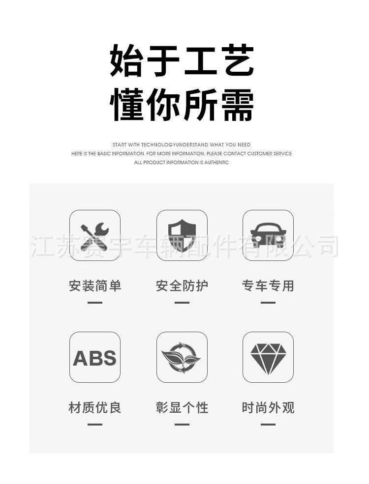 Suitable for Audi 13-24 A3/A4/A6 modified tail non-perforated tail fixed wing decoration