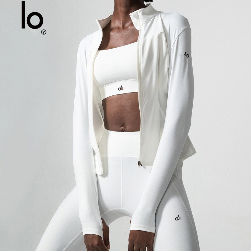 Lo Yoga Fitness Clothing Stand-Up Collar Jacket Yoga Quick-Dry Sporty Long-Sleeve Jacket Cardigan Top Casual Versatile
