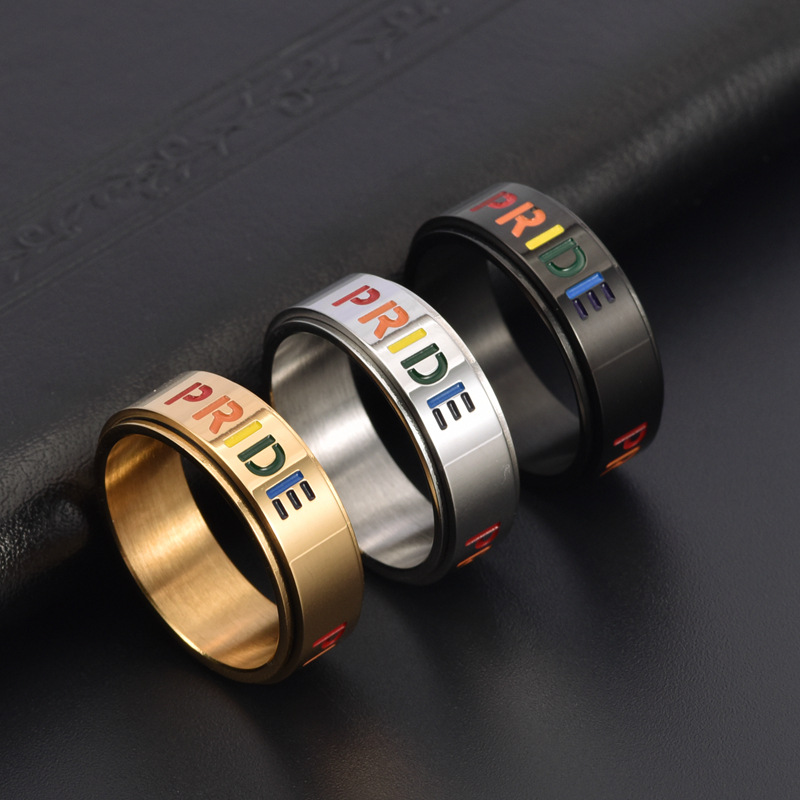 1 Piece Quantity Daily Occasion 1 Piece Fashion Letter Stainless Steel Polishing Plating Rings