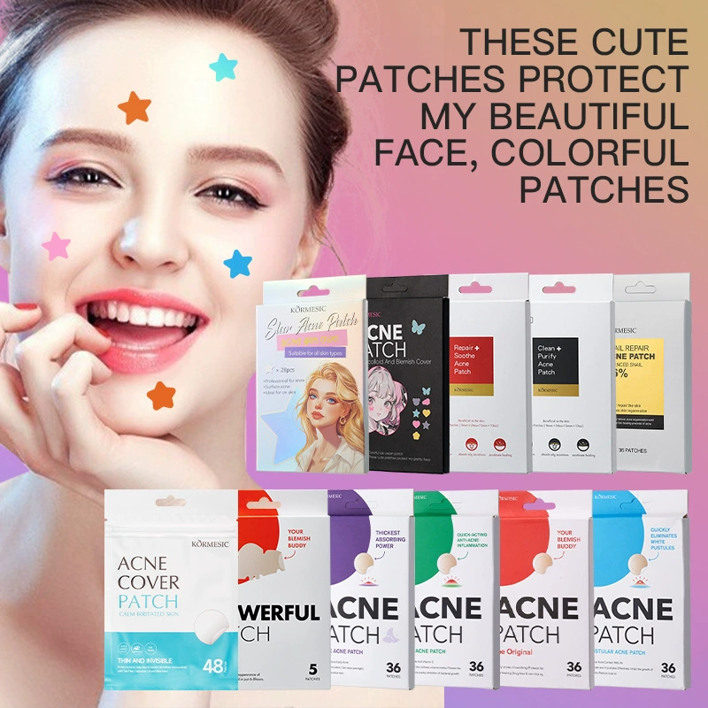 KORMESIC полная английская упаковка красочные звездные пластыри от прыщей производитель пластырей от прыщей оптовая продажа трансграничный экспорт