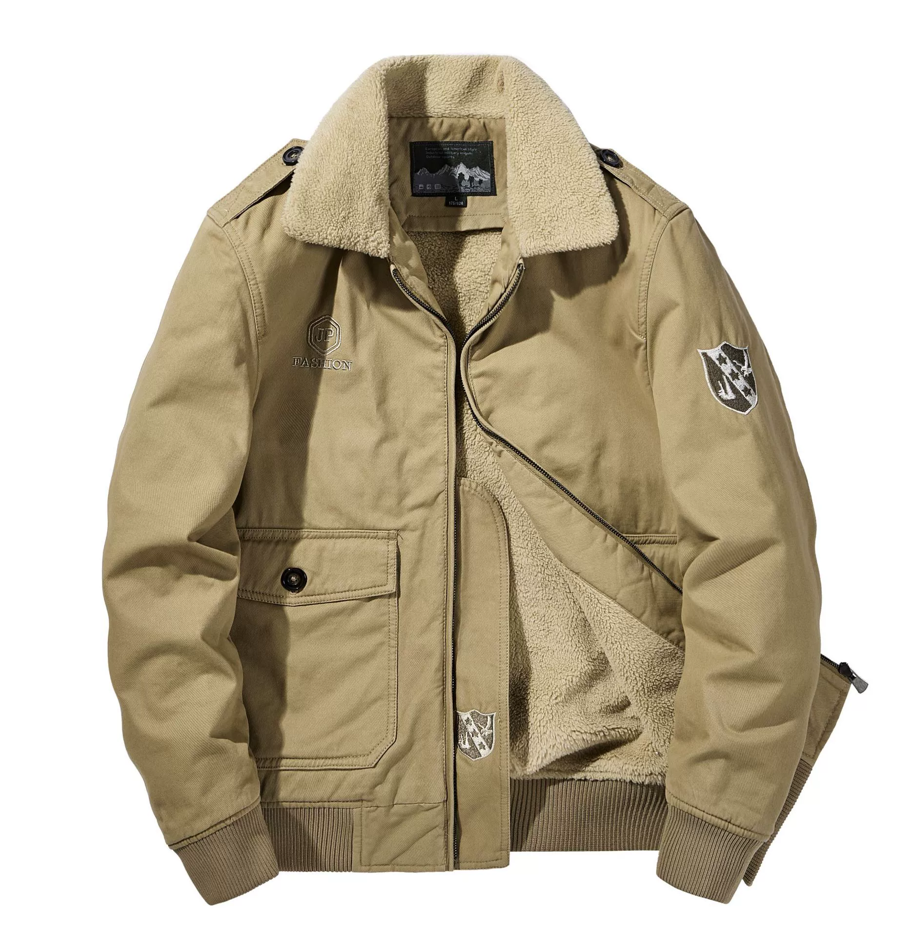 Новое зимнее пальто с хлопковой подкладкой, Мужская утолщенная куртка из овечьей шерсти на флисовой подкладке, куртка с хлопковой подкладкой среднего возраста, военная форма, пальто больших размеров, мужская куртка с хлопковой подкладкой