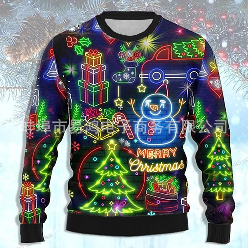 New Men's same style youth pullover autumn and winter round neck sweater digital 3D printing Fashion Casual Amazon New Men's same style youth pullover autumn and winter round neck sweater digital 3D printing Fashion Casual Amazon