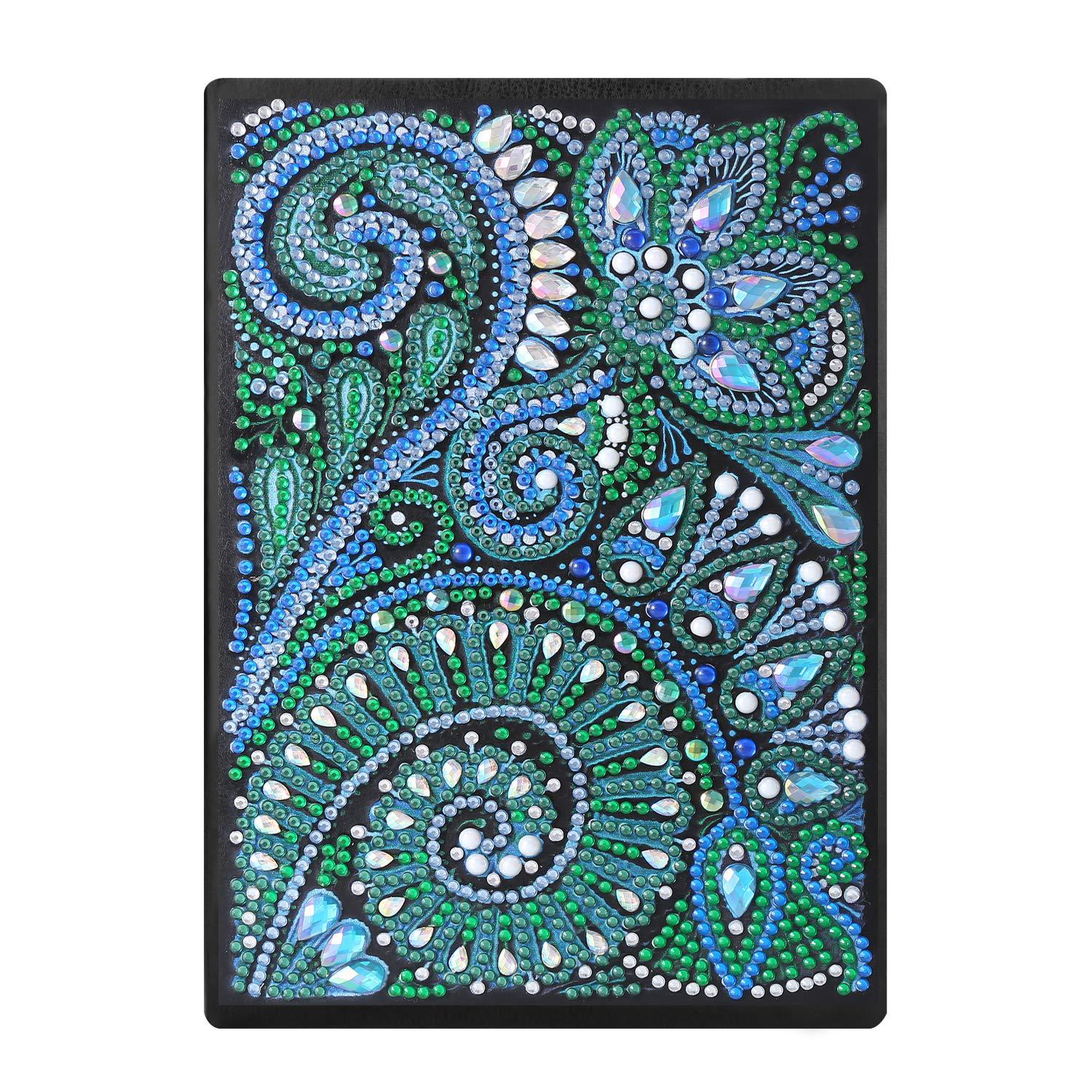 Cuaderno de dibujo de diamantes transfronterizos 5d punto diámetro pintura pegatinas de sexo opuesto mariposa DIY manual cuaderno de notas de cristal
