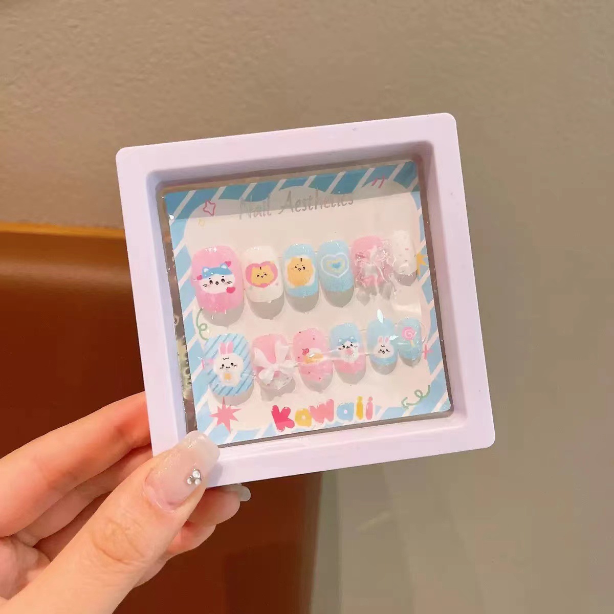 Nuevas pegatinas de uñas para niños, pegatinas de uñas con dibujos animados de ponis, lindas pegatinas de uñas para niñas pequeñas, pegatinas de uñas terminadas.