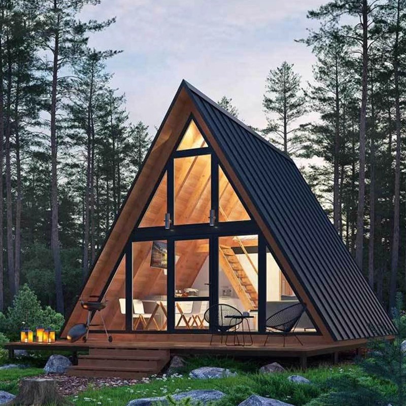 Área escénica al aire libre Cottage Triangle Red Forest Camping Residence Hotel Cottage Mobile Patio Café