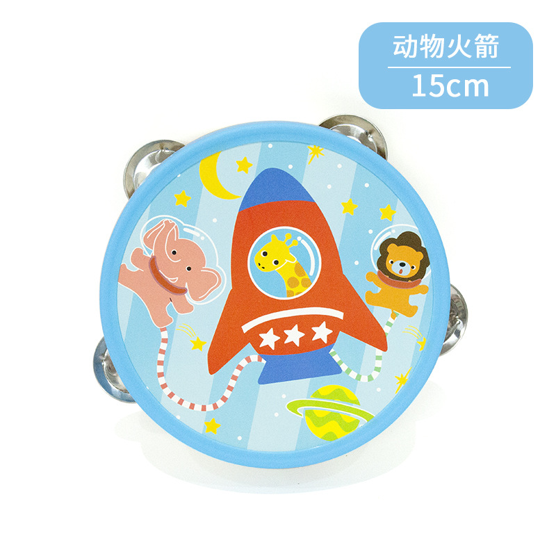 Pandereta de madera Orff Instrumentos musicales Kindergarten Educación temprana Música y accesorios de baile Tambores de mano Tambores de palmaditas al por mayor