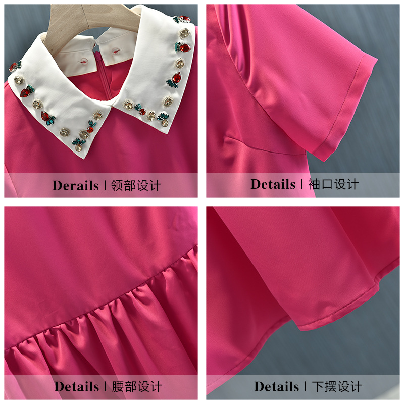 法式高档小众中长裙翻领夏季连衣裙气质高级南油高端女装批发货源