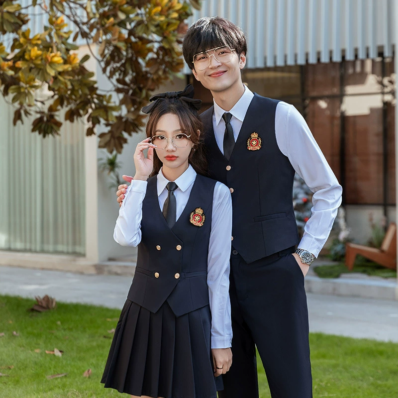 Профессиональный костюм, жилет, плиссированная юбка, Женский студенческий стиль, стильный зажим для лошади, инструмент, помощник преподавателя, рабочая одежда для приема