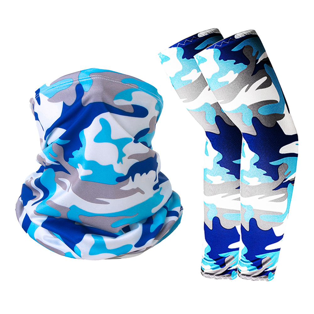 38+ 헤드스카프 위장 스카이블루