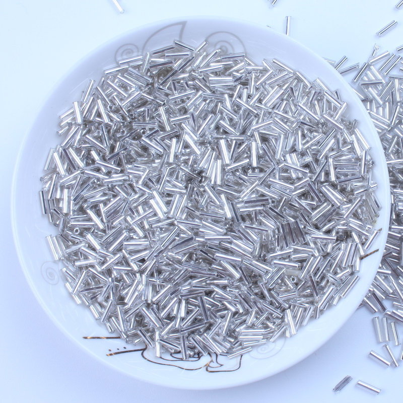 2*6mm管珠装補助材料米珠三分管透明金色銀色管珠diyヘアピン材料アクセサリー部品|undefined