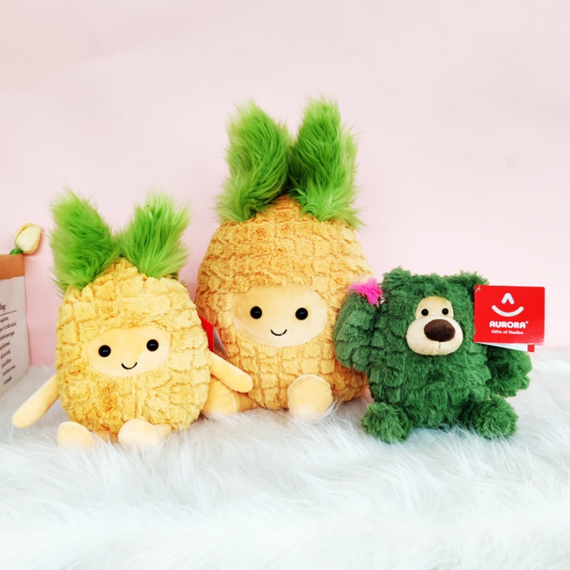 Aurora simulación piña cactus almohada peluches lindo hogar fruta muñeca decoración del hogar grande