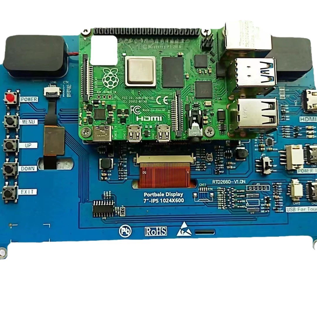 Производитель источника 7-дюймовый дисплей драйвер Raspberry Pi поддерживает интерфейс mipiHDMI, поддерживает динамики, поддерживает конденсаторы