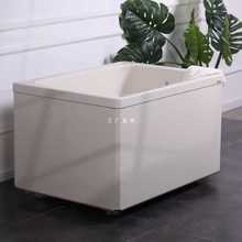 ✅独立浴缸0.8/1/1.2米日本进口双裙边迷你小户型保温深泡浴