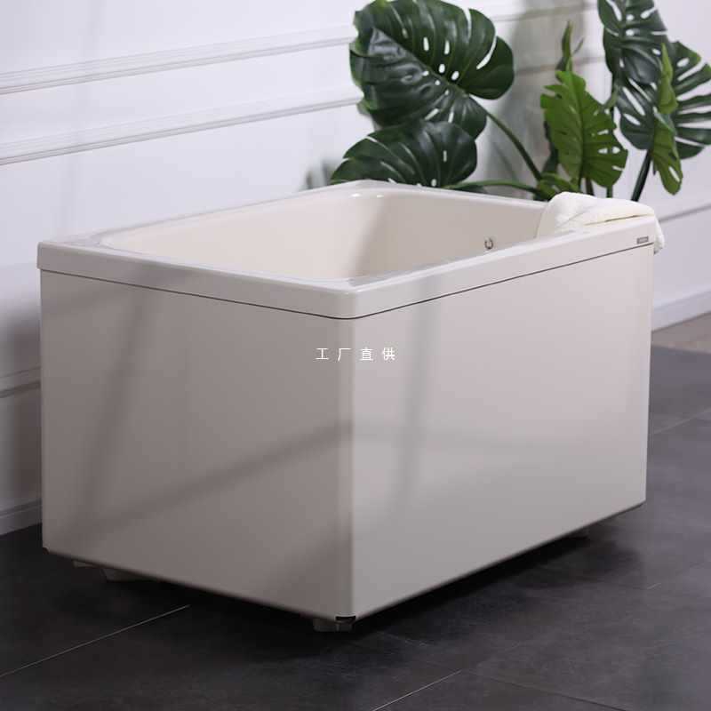 ✅独立浴缸0.8/1/1.2米日本进口双裙边迷你小户型保温深泡浴