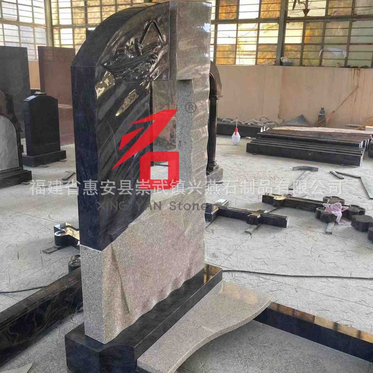 定制 定制俄罗斯风格墓碑 高性价比俄罗斯风格花岗岩墓碑