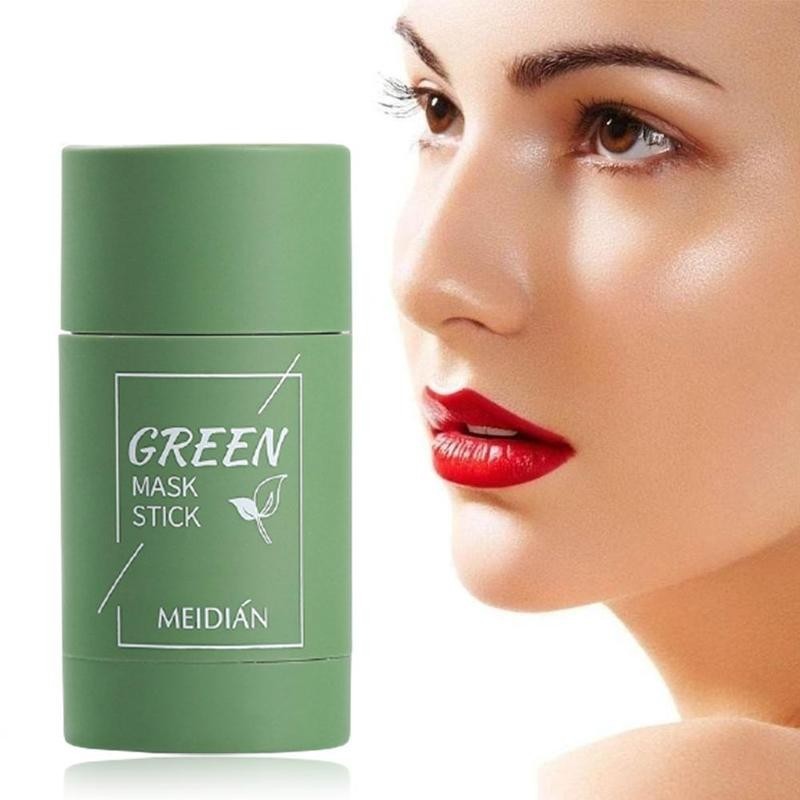 Meidian Green Tea Hydrating Oil Control Cleansing Acne Solid Mask Eggplant Deep Cleansing Pore Stick_voghion.com