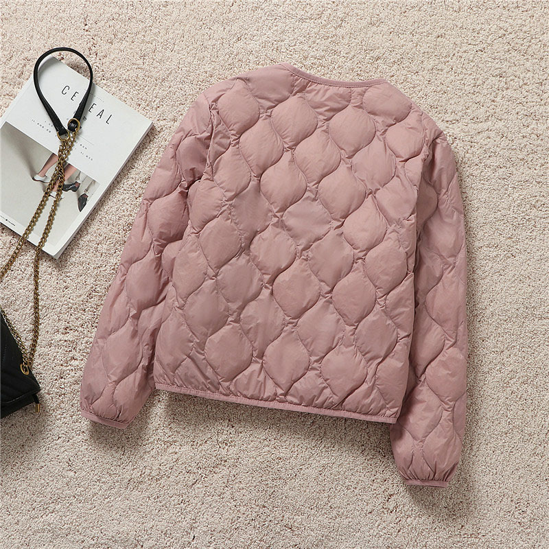 Loose Quilted Lightweight Long-Sleeved down Jacket for Women 2025 Winter Warm Inner Wear and Outer Casual White Duck down Top