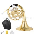 漆金圆号降B调分体四键圆号法国号儿童练习演奏圆号乐器乐队乐团