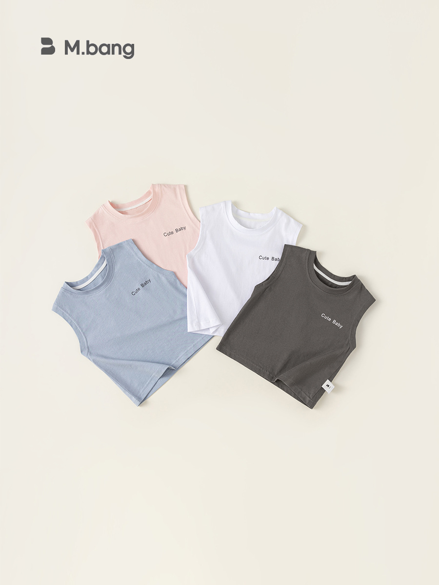 Youbao ropa para niños ropa casual ropa para niños tops chaleco para niños verano nuevo producto camiseta sin mangas para niños estilo occidental XY84003