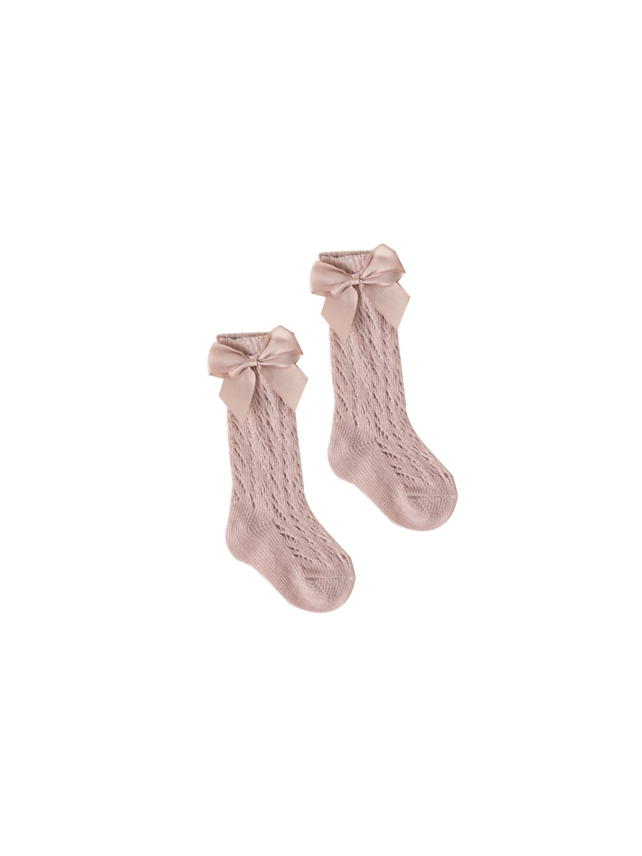 Ropa infantil Youbao, novedades de primavera y verano, calcetines hasta la pantorrilla con lazo para niñas, calcetines dulces para bebés, calcetines de malla hasta la pantorrilla