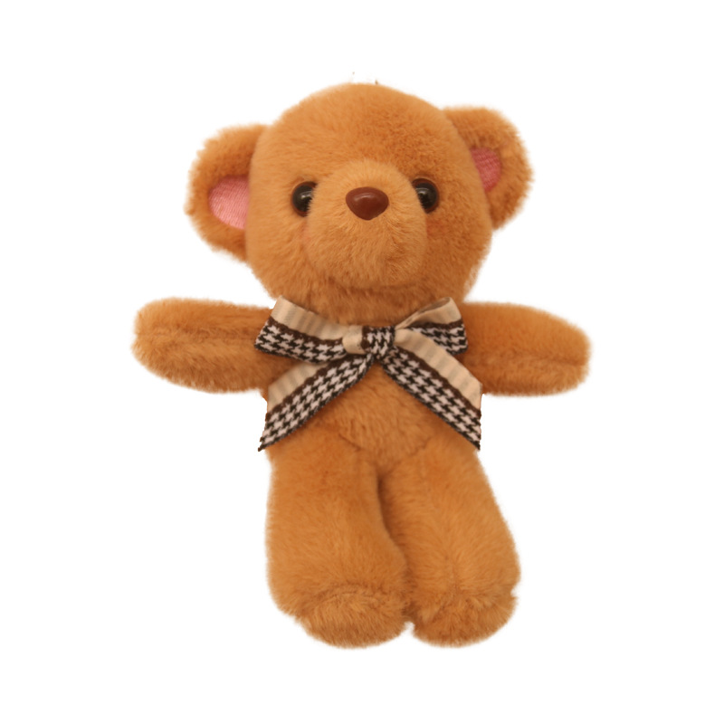 Dibujos animados peluche oso niña llavero mochila escolar muñeca linda mochila colgante colgante muñeca regalo estilo ins