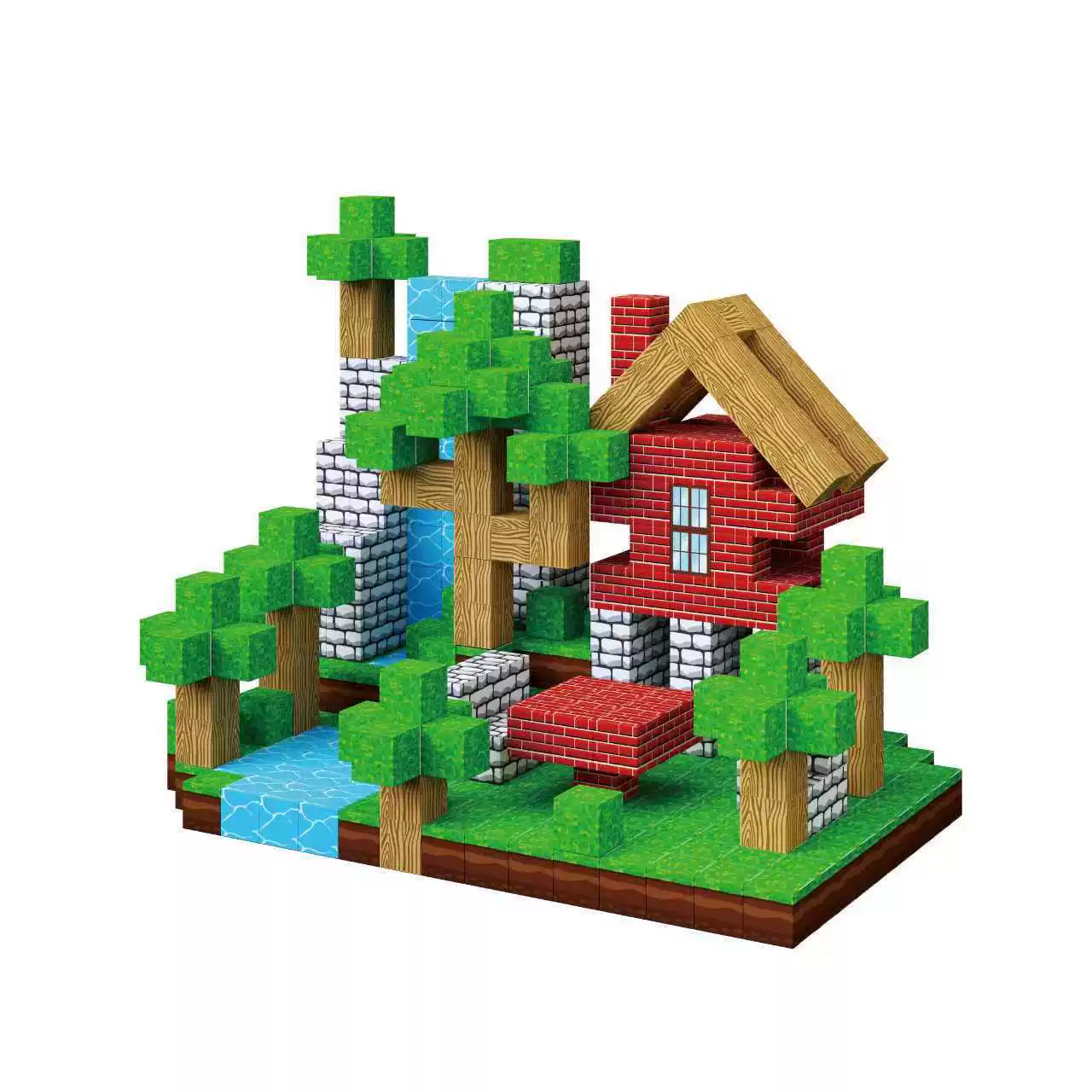 Мой магнитный мир Трансграничный магнитный шестигранный магнитный блок Гравитационный строительный блок девственный лес