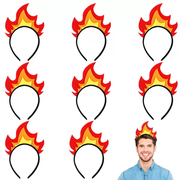 Cross-Border Amazon New Flame Headband Carnival Party Headwear Halloween Party Funny Photo Hair Accessories