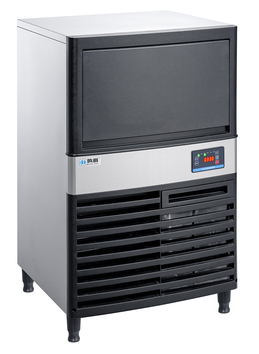 Mingjue integrado pequeño cuadrado hielo máquina de hielo tienda de té de leche bar KTV hotel fría máquina de hielo comercial