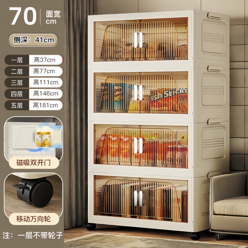 多層式家庭用収納ラック、キッチンやリビングに最適な厚みのある収納棚、軽食や小物を置くのに最適|undefined