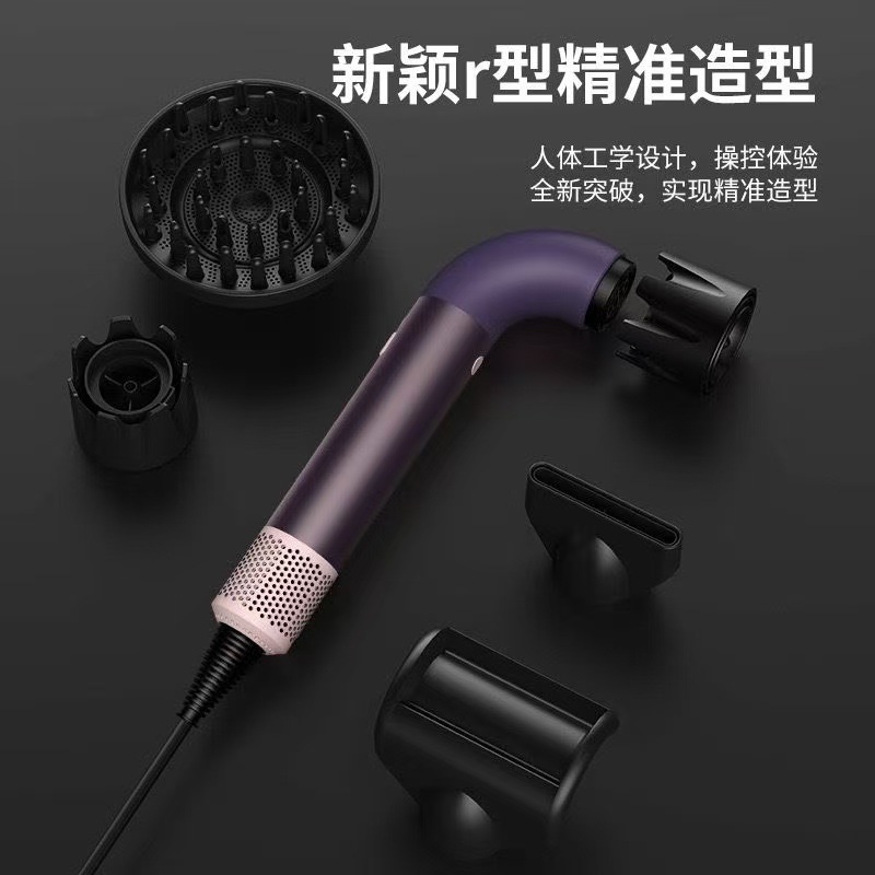 Cross-Border Foreign Trade New Model Curved Tube Hair Dryer Hair Salon High-Speed Hair Dryer Home Use Negative Ion Quick-Dry Hair Dryer
