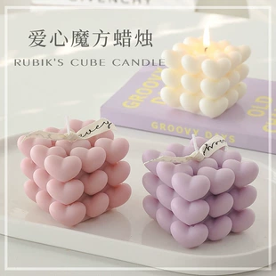 Rubik's cube, aromatherapy, candle, mousse, silicone mold, DIY