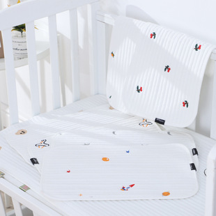 Baby Cloud Pillow Cotton Soft Quilted Pillow Mat Breathable Anti-Spitting Low Pillow Newborn Baby Pillow Towel Four Seasons Flat Pillow