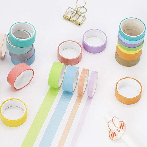 Wheat Youth Macaron Washi Tape Solid Color DIY Decorative Stickers 3 Boxes 12 Colors Hand Account Tape Material